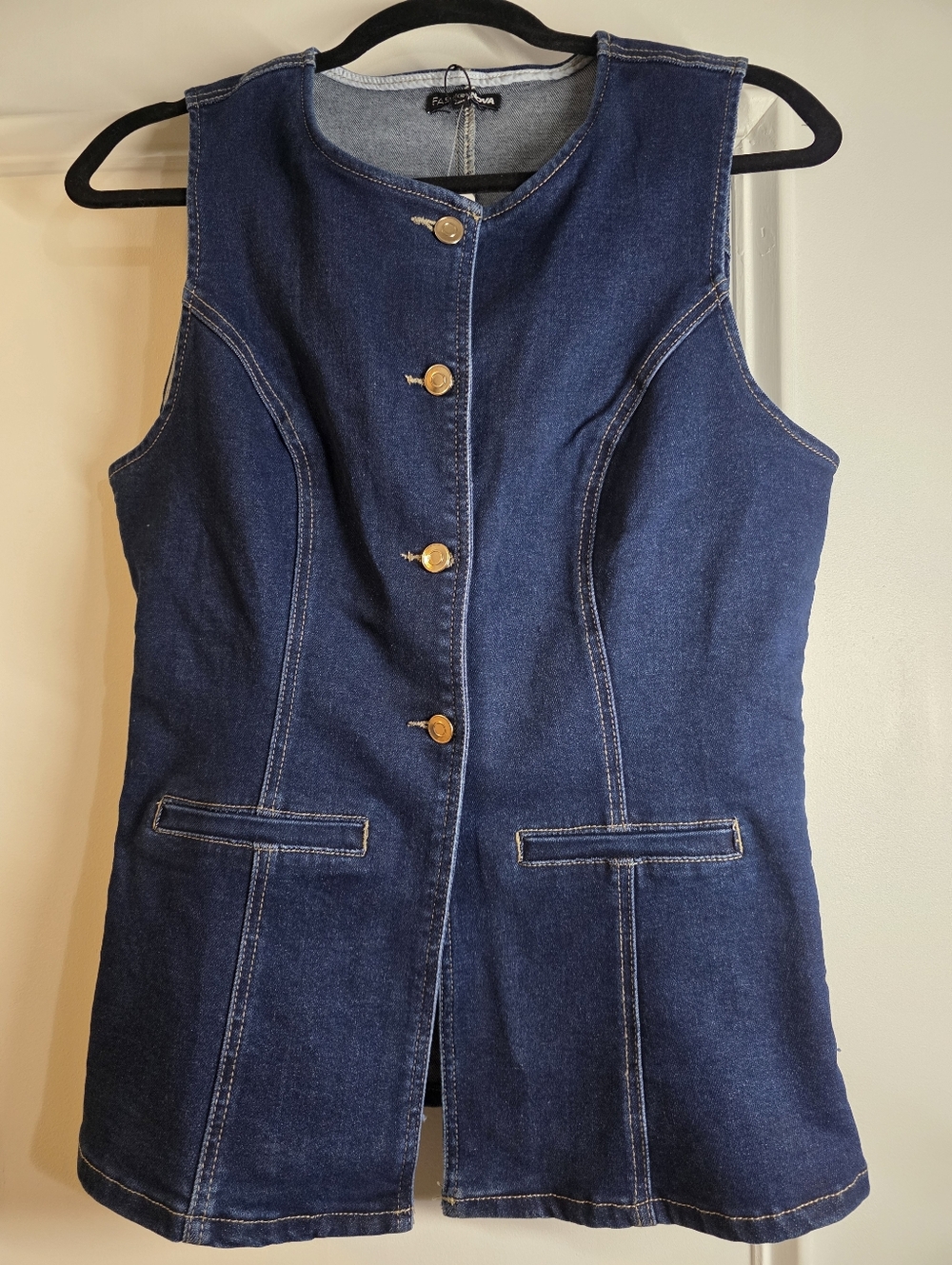 Denim Vest & Short Set - Size MED.